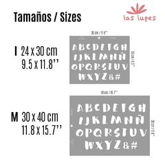 STENCIL ABECEDARIO STNA001 - comprar online