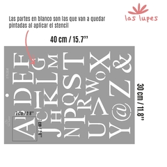 STENCIL ABECEDARIO STNA002 - LasLupess