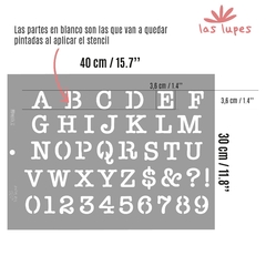 STENCIL ABECEDARIO STNA004 - LasLupess