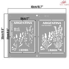 STENCIL STND118M Lavanda CARTEL DOBLE REGISTRO - comprar online