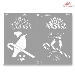 STENCIL STNG050M Pajaro Navidad CARTEL DOBLE REGISTRO - comprar online