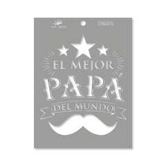 STENCIL EL MEJOR PAPA STNG051G