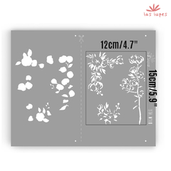 STENCIL FLOR ALGODONERO DOBLE REGISTRO STNJ068I - comprar online