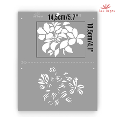 STENCIL HIBISCUS DOBLE REGISTRO STNJ071I - comprar online