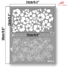 STENCIL STNKT014 Kata Tassi Doble Registro 24x30cm - LasLupess