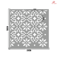 DECO STENCIL CALCAREO MARGARITA STNL003R - LasLupess