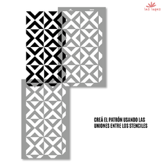 DECO STENCIL MOSAICO ZIGZAG STNL038N - LasLupess