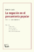 La negación en el pensamiento popular - Rodolfo Kusch