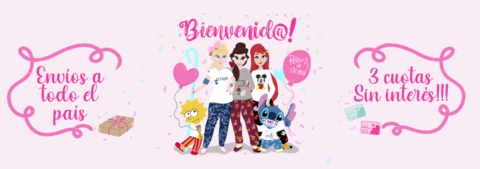 Pijama Stitch arco iris Short y Remera - Reinas de Alma
