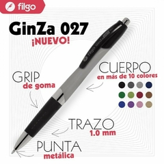 Boligrafo filgo ginza 027 retractil negro - comprar online