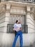 Pantalón Sastrero Shine Azul - comprar online