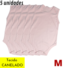 Pacote com 5 Bodys Regata -CANELADO- - Bordados Vila Diva