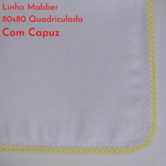 Fralda Com Capuz Quadriculado 80x80 (Linha Mabber) - comprar online