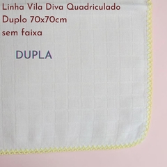 Fralda de Passeio 70x70 Quadriculado Sem Faixa Vila Diva (duplo) - comprar online