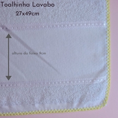 Toalhinha c/ Picueta 27x49 (Tecido Branco) - comprar online