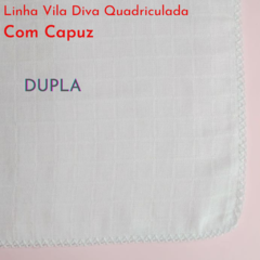 Fralda c/ Capuz Duplo Quadriculado sem Faixa 70x120 (linha Vila Diva) - loja online