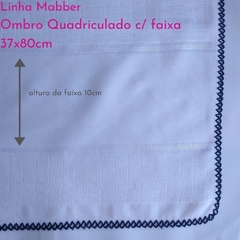 Ombro (37x80) Quadriculado com Faixa (Linha Mabber) - comprar online