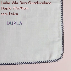 Fralda de Passeio 70x70 Quadriculado Sem Faixa Vila Diva (duplo) - comprar online