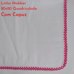 Fralda Com Capuz Quadriculado 80x80 (Linha Mabber) na internet