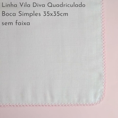 Boca Quadriculado sem Faixa Vila Diva 35x35 (Simples) - Bordados Vila Diva