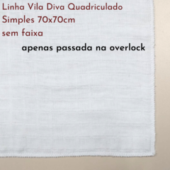 Fralda de Passeio 70x70 Quadriculado Sem Faixa Vila Diva (duplo) - comprar online