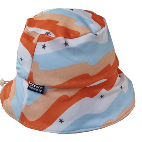 Piluso Ocean 5 con proteccion UV - Naranja Estrellas 2021