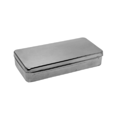 Caja de acero inoxidable 17 cm (largo) x 7 cm (ancho) x 3 cm (alto)