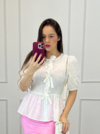 BLUSA PEPLUM LAÇO na internet