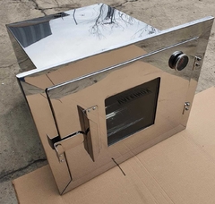 Imagem do FORNO RETANGULAR 30X40X50CM EM AÇO INOX COM VISOR DE VIDRO E TERMÔMETRO PARA FOGÃO A LENHA