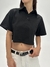 POLO CROP -NEGRO - Andba