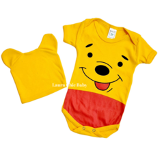 Kit Urso Pooh Body + Boina