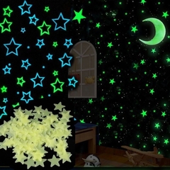 Estrellas que brillan en la oscuridad verde fluorescente Glow in the dark - comprar online