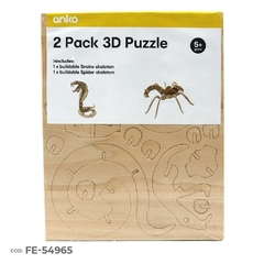 set 2 puzzle 3d madera en internet