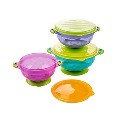 Imagen de Set de 3 bowls para Bebe, con sopapa en la base,