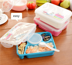 Lunchera con compartimientos + cuchara - comprar online