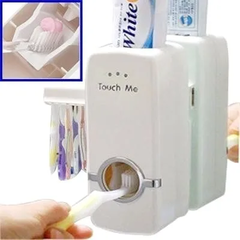 Porta 5 cepillos + dispenser de pasta dental autoadhesivo - comprar online