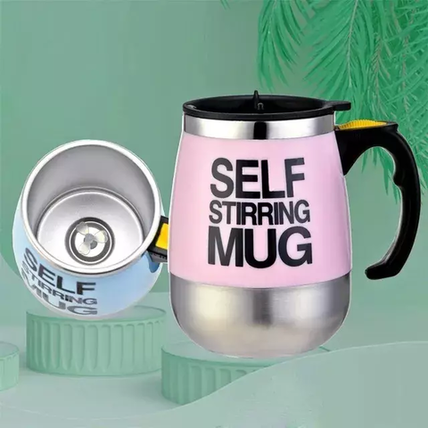 taza con batidor self stirring mug ( a eleccion a pilas o bateria recargable )