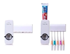 Porta 5 cepillos + dispenser de pasta dental autoadhesivo en internet