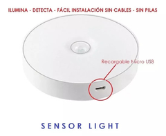 Lampara con sensor, recargable, body induction - tienda online