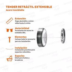 Tender acero retráctil - comprar online