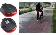 Linterna Luz Led Laser Bicicleta Inalámbrica Trasera