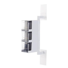Especiero de pared autoadhesivo 360 rotativo de 3 compartimientos - solo blanco - Cosas Asombrosas