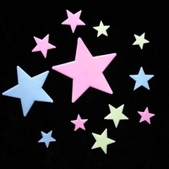 Estrellas y lunas que brillan en la oscuridad Glow in the dark multicolor - comprar online