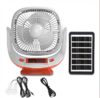 Ventilador con panel solar bluetooth, radio, luz led, entrada USB y para micro sd
