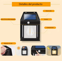 Farol Led con carga solar y sensor de movimiento en internet