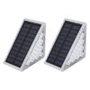 lampara triangulo solar exterior x2