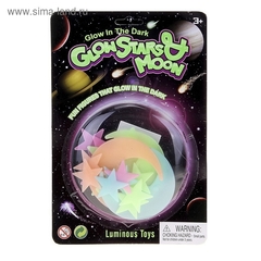 Estrellas y lunas que brillan en la oscuridad Glow in the dark multicolor - Cosas Asombrosas