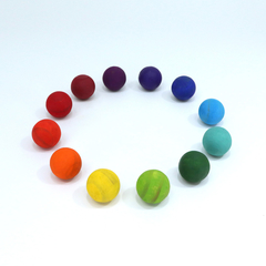 Esferas Mini de Madeira com 12 (3cm) - Colorido Arco-íris na internet