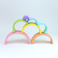 Arco-Íris de Brincar 7 arcos (28cm) - Colorido Pastel - Cria Asas