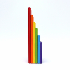 Placas de Construir 6 peças - Colorido Arco-íris